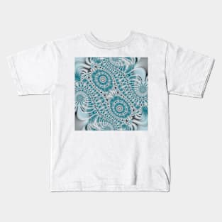 Blue and white abstract pattern background Kids T-Shirt